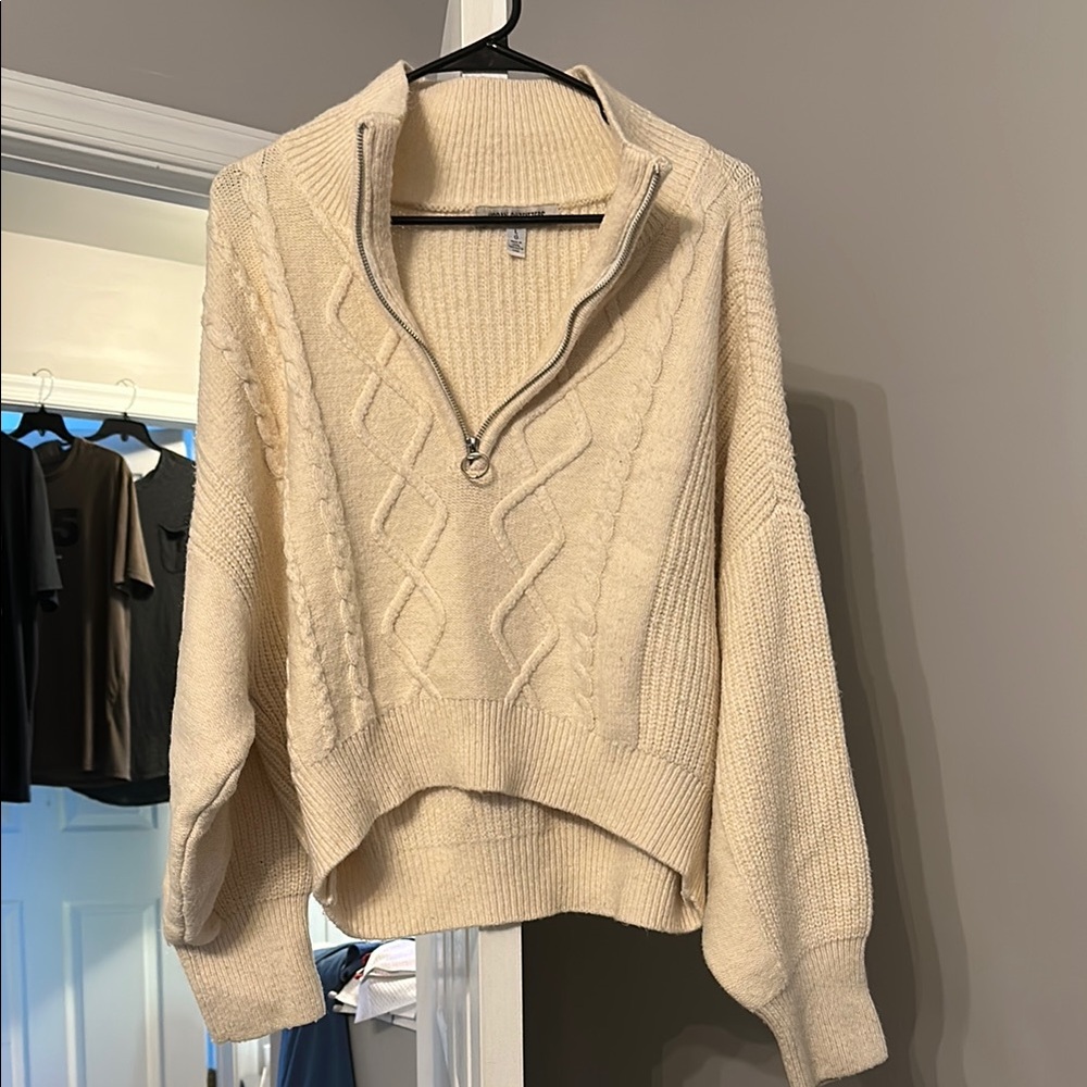 Urban Outfitters Cozy Cream Cable Knit Sweater